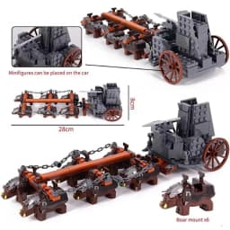 Mini Middle Ages Lord Rings Medieval Dwarf Wild Boar Goat Chariot Army Figures Building Blocks Bricks Kids Toys Christmas Gift