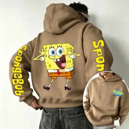 Happy SpongeBob SquarePants Cartoon Anime 2026 New Spring and Autumn Fashion Hoodies for Men and Women
