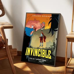 I-Invincible Cartoon Self-adhesive Art Poster Fancy Wall Sticker for Living Room Bar Decoration Vintage Decorative Painting