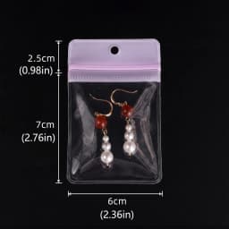 10Pcs Multi Size EVA Hang Hole Self Seal Packaging Bags Jewelry Organizer For Earrings Bracelet Storage Display Gift Packaging