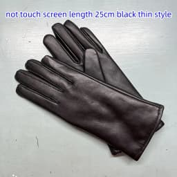 Ladies Sheepskin Gloves Classic Solid Color Real Leather Spring Velvet Lining Cycling Driving Gloves Autumn Winter