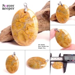 High Quality Pendentif Real Natural Crazy Lace Agate Stone Pendant Chains Necklace For Women's & Men's Jewelry Making BK996H