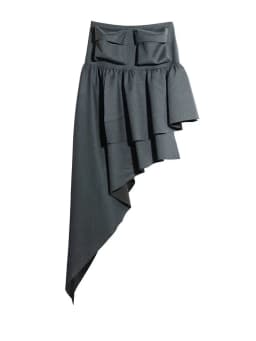 [EAM] High Elastic Waist Black Pleated Ruffles Long Wide Leg Pants New Trousers Women Fashion Tide Spring Autumn 2026 1DH8255