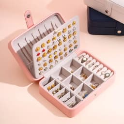Jewelry Box PU Leather Jewellery Storage Earring Boxes Packaging Storage Display Case Organizer for Home Travel Girl Gift