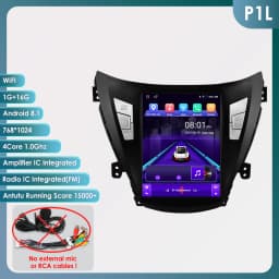 Hizpo 9.7" Tesla Style Android 13 Radio For Hyundai Elantra Avante I35 2011-2013 Multimedia Stereo Player GPS Navigaion 2 din BT