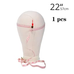 Nunify Mannequin Head Wig Stand Rose Pink 22"Canvas Head 21-25" Wig Head Stand Adjustable Tripod Stand Wigs Making Display Tools