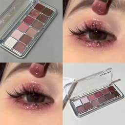 Sexy Rose Wine Red Brown Glitter Eyeshadow Saturation Soft Matte Grey Pink 12 Color Eye Shadow Makeup Palette Eye Contour Makeup