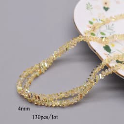 4mm 130pcs High Quality Triangle Crystal Glass Beads Shiny Color Loose Beads For Jewelry Making DIY Earring Necklace