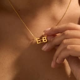 Custom Gold Color Double Initials Necklaces For Women Girl Gifts Personalized Letters Pendant Necklace Stainless Steel Jewelry