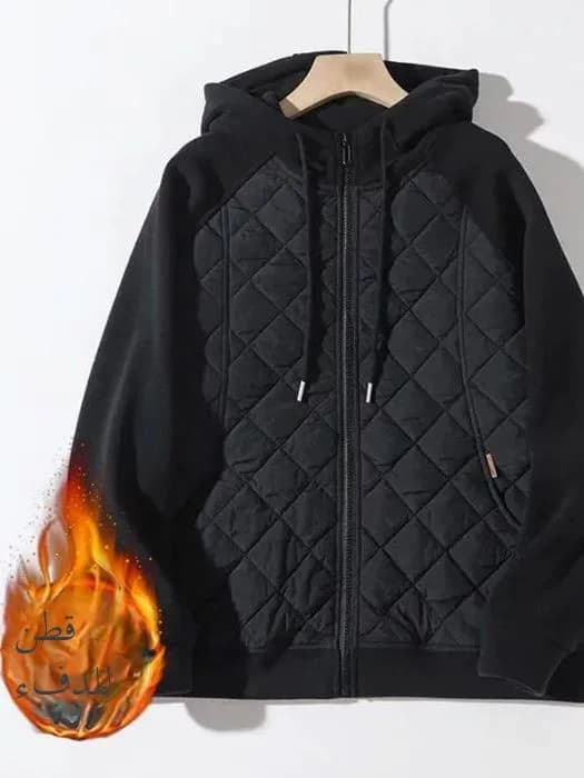 Women's Thickened Cotton Jacket Hooded Zipper Windproof Autumn Winter New Style Korean Version Large Size Casual Hoodie
