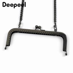 1-5Pcs 8.5-18.5cm Vintage Pattern Purse Frame Women Bags Handle Metal Square Kiss Clasp Lock Sewing Brackets Accessories