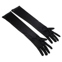 Women White Black Solid Satin Wedding Bride Gloves 23cm 38cm 55cn Gloves Elegant Etiquette Designed for Formal Occasions