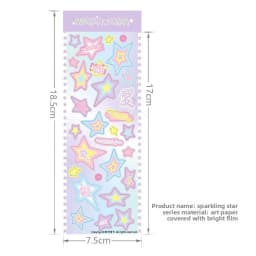 1 Sheet Cute Colorful Star Pattern Stickers DIY Scrapbooking Sticker Kpop Idol Photo Card Deco Materials Korean Style