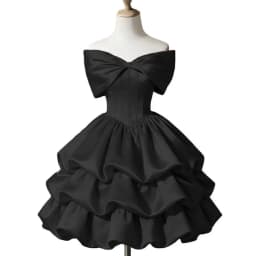 Butterfly Tie Solid Color One Shoulder Birthday Party Host Daily Cute Sweet Cake Fluffy Skirt Dress Formal Dress Customized