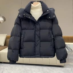 Women's Loose Fit Cotton Jacket 2025 Winter Warm Short Korean Style Color Versatile Elegance Hooded Cotton Coat