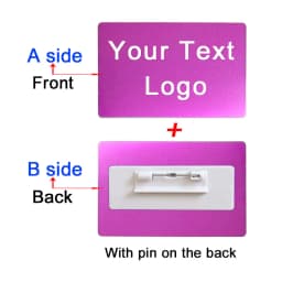 86x54x0.4mm Personalize Your Logo Text Aluminium Plate Custom Badge Adhesive Tape ID Door Wall Mailbox Business Card Name Tag
