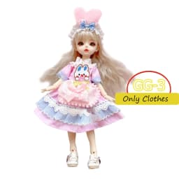 Cute GG Series Pretty Personalized Clothes for 30 cm 1/6 Bjd Byte Doll DIY Dress Up Clothing Skirt Casual Suit Socks Accessories