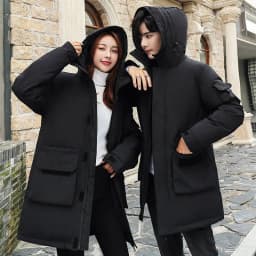 Men Mid Length Workwear Down Parkas Men Couple Fashion Down Parkas Men White Duck Down Casual Warm Winter New Stylish Parkas