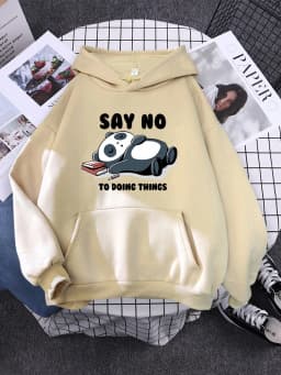 Cute Panda Sleeps Print New Women'S Sweatshirt Warm Vintage Pullover For Woman Fashion Korean Round Neck Hoodie Female