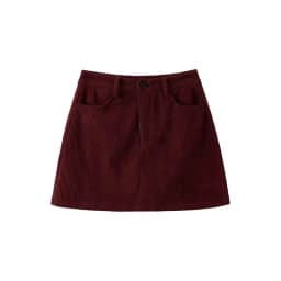 Women's High-Waist A-Line Short Skirt Spring Autumn Retro Brown Corduroy Skirts Woman Solid Color Straight Leg Pencil Skirt Mini