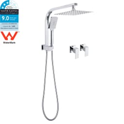 **Sydney Stock** KYLINS 2 In 1 Shower Head Set Round 8/10/12/16'' Rainfall Head Gooseneck Arm Mixer Taps Set Gun Metal Grey WELS