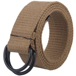 Double loop buckle canvas belt for men and women, youth canvas belt for women, Korean version, minimalist denim belt