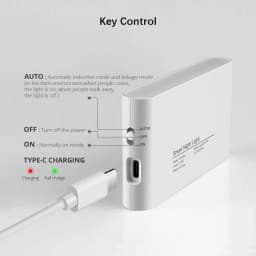 LED Motion Sensor Light Wireless LED Night Light Type C Rechargeable Night Light Cabinet Wardrobe Lamp Staircase For Kitchen LED