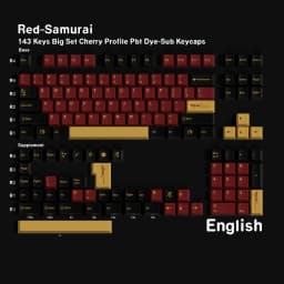 Red Samurai Mechanical Keyboard GMK Keycap Spanish French Russian Arabic Japanese Abnt2 Korean German Cherry Profile PBT Keycaps
