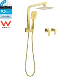 **Sydney Stock** KYLINS 2 In 1 Shower Head Set Round 8/10/12/16'' Rainfall Head Gooseneck Arm Mixer Taps Set Gun Metal Grey WELS