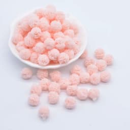 100Pcs 10mm Colorful Elastic Mesh Chiffon Ball for DIY Children Headwear Bow Accessories Handmade Baby Clothes Hat Shoes Decor