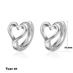 Geometric Tiny Hoop Earrings For Women Micro Crystal Zircon Star Flower Heart Huggie Small Classic Earring Piercing Jewelry Gift