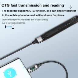 Professional Digital Writing Voice Recorder Portable One-Touch Recording Pen High Definition for Study and Business Meeting