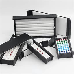Wholesale large multi-digit gem storage box diamond display box V Groove colorful gems Box PortableGem Display Tray with Lid
