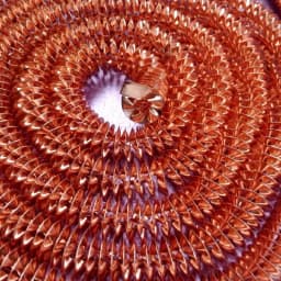 Copper Fin Tube T2 Copper High-efficiency Heat Dissipation Fins ID6-32mm Height 6mm Spiral Electric Heating Tube Pipe 1Meter
