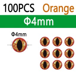 100pcs Holographic 3D Epoxy Fish Eyes Dragon Eyes For Baitfish Streamer Saltwater Fly Jig Baits Fishing Lure Making 3mm~12mm