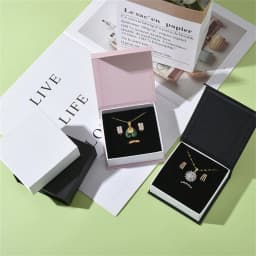 Book Type Flip Jewellery Box Necklace Earring Storage Display Boxes Ring Bracelet Packaging Gift Box Jewelry Organizer Box