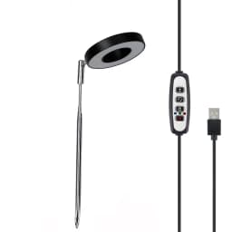 Full Spectrum Fill Light LED Grow Lamp for Indoor Solar Plants with Adjustable Height, 3/9/12H Timer 10-Level Dimming for Garden