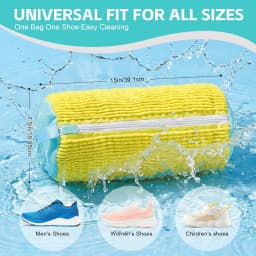 Durable Shoe Washing Machine Bag for All Shoe Types with Zipper for Sneakers and Casual Shoes Laundry Reusable Shoe Wash Bag