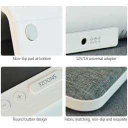 Bedroom Bedside Lamp Clock Made Of ABS Material Suitable For Home/Office Holiday Atmosphere Decoration USB Plug In Use