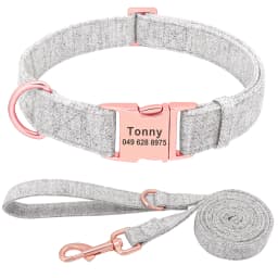 Personalized Dog Collar Custom Nylon Dog Collar Engraved Name ID Adjustable For Small Medium Large Dog Chihuahua Pitbull