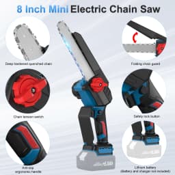 Nananuu 8 Inch Mini Cordless Electric Chainsaw (No Battery) Woodworking With Small Handheld For Makita 18V Battery Power Tool