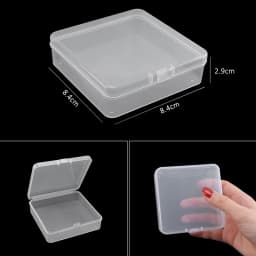 Transparent Plastic Storage Box Case 6Sizes Square Container Packaging for Crafts Beads Earring Jewelry Boxes Tools Organizer
