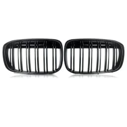 MAGICKIT Front Kidney Hood Grille Grill for BMW X1 F48 F49 2016 2017 2018 2019 Centre Grill Glossy Black Accessories