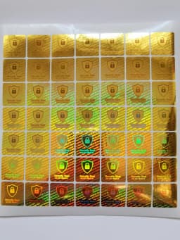 290pcs 20x20mm Square Gold/Silver Holographic Security Seal Sticker Do Not Remove Hologram Label for Avoid Open Packaging