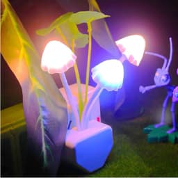 20V 3 LED Wall Light-control Sensor Night Light Induction Dream Fung Mushroom Lamp Home Bedroom Decoration EU & US Plug