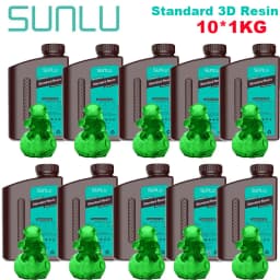 SUNLU 10KG Standard / Water-Wash / Water Wash ABS LIKE 3D Resin 1KG/Bottle 405nm UV Resin For Most SLA/DLP/LCD 3D Printer 1kg