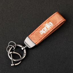 Premium material leather motorcycle key ring chain for Aprilia Racing GPR RSV4 RS125 RS250 with logo car Accessories