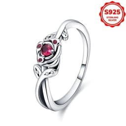 2026 Hot Selling 925 Silver Multi-Color Sun and Moon Heart-Shaped Ring for Women's Party Exquisite Jewelry Gift