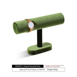 Yinbeini Velvet Bangle Bracelet Watch Display Stand T-shape Jewelry Display Stand Shop Window Showcase Props TB001