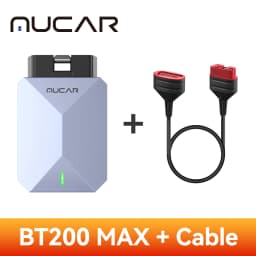 MUCAR BT200 MAX Lifetime Free AI Car Diagnostic Tool CANFD All System Diagnosis Scanner 15 Reset Bi-Directional OBD2 Code Reader